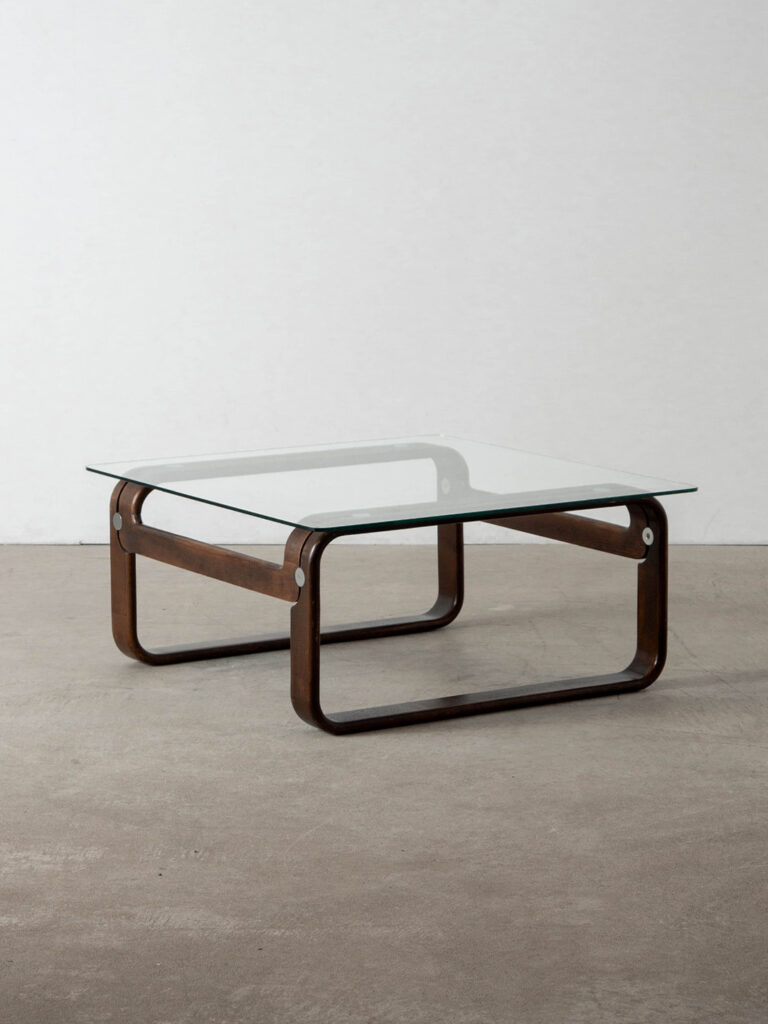 Coffee Table by Albert Stolle for Stoll Giroflex in Glass and Wood