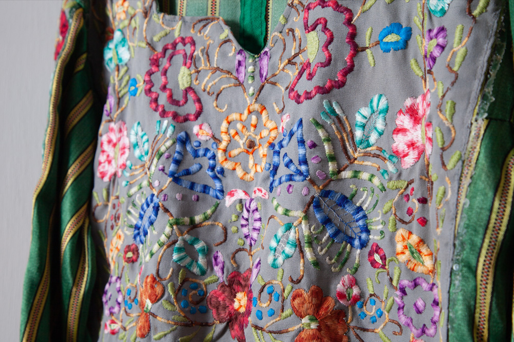 70s Embroidered Oriental Dress