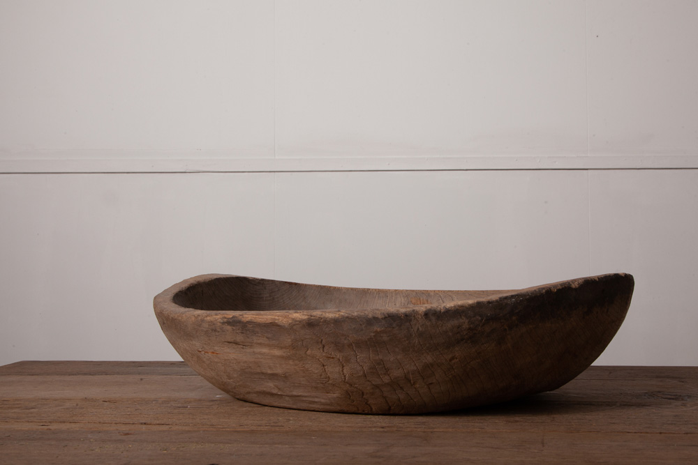 stoop | Primitive Antique Huge Bowl in Wood