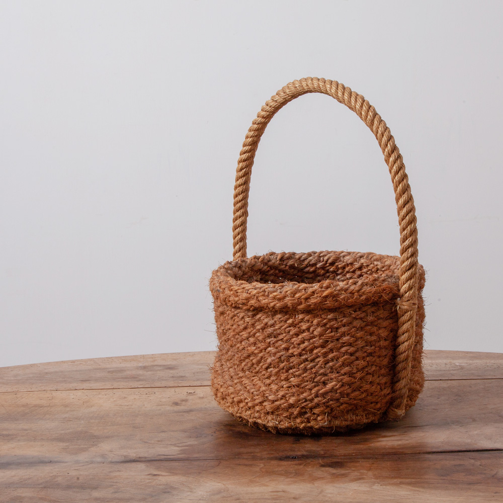 Vintage Wine Basket in Rope