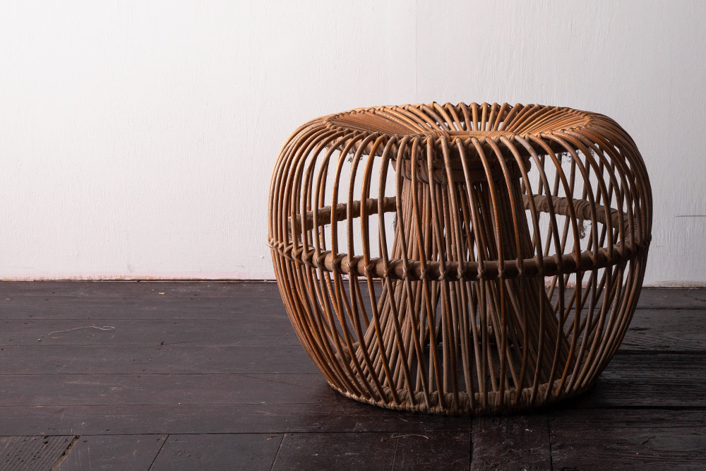 Franco Albini,フランコ・アルビニ ,ラタン,オットマン,清澄白河,アンティークショップ,Antique,Vintage,アンティーク,ヴィンテージ,家具,ラタン椅子,フランス,Mid-Century,ミッドセンチュリー,ジオ・ポンティ,カッシーナ,ビンテージ,ヴィンテージ,オットマンチェア,ラタンオットマン,アンティークオットマン,ヴィンテージオットマン