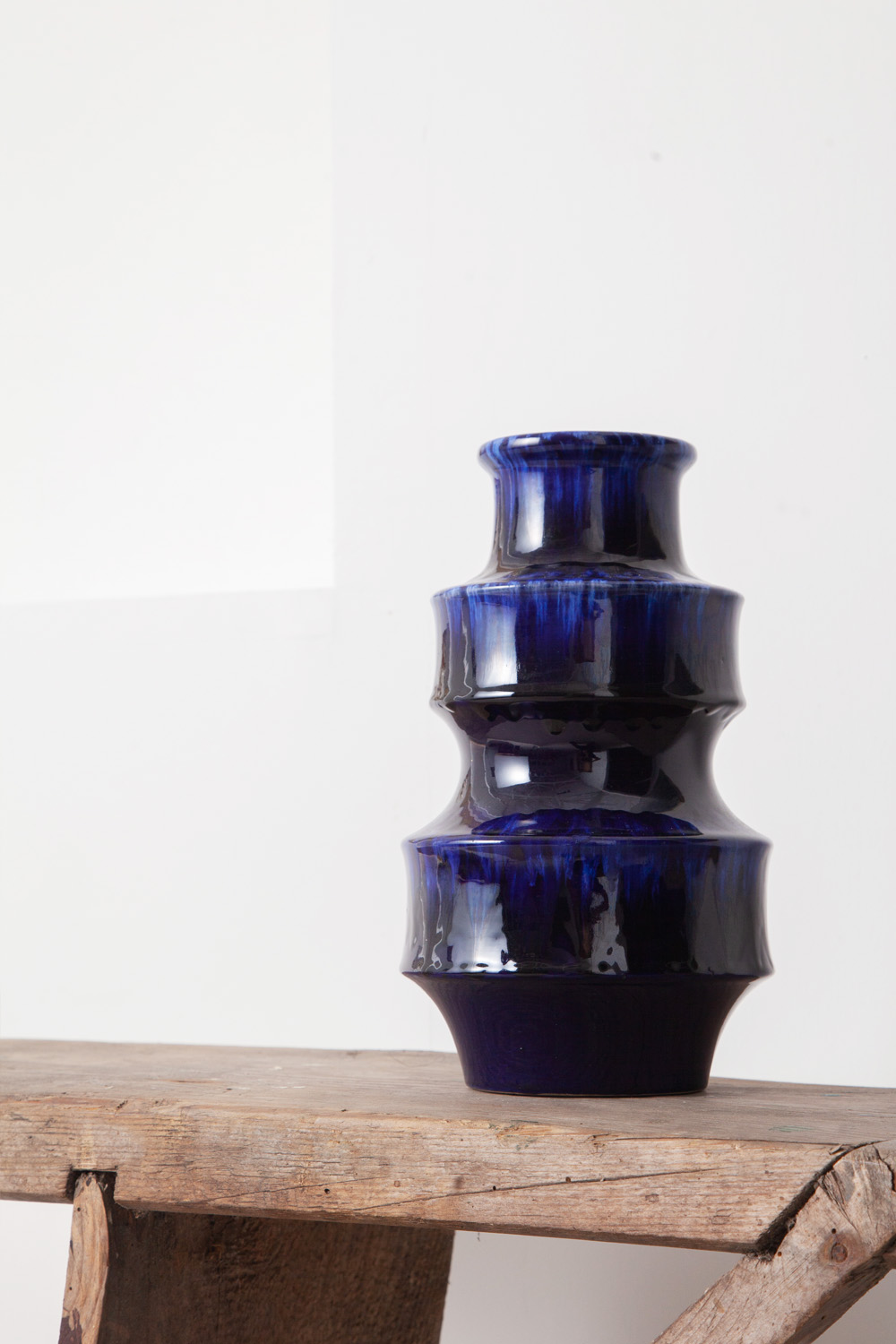 stoop | West Germany Vintage Flower Vase in Blue