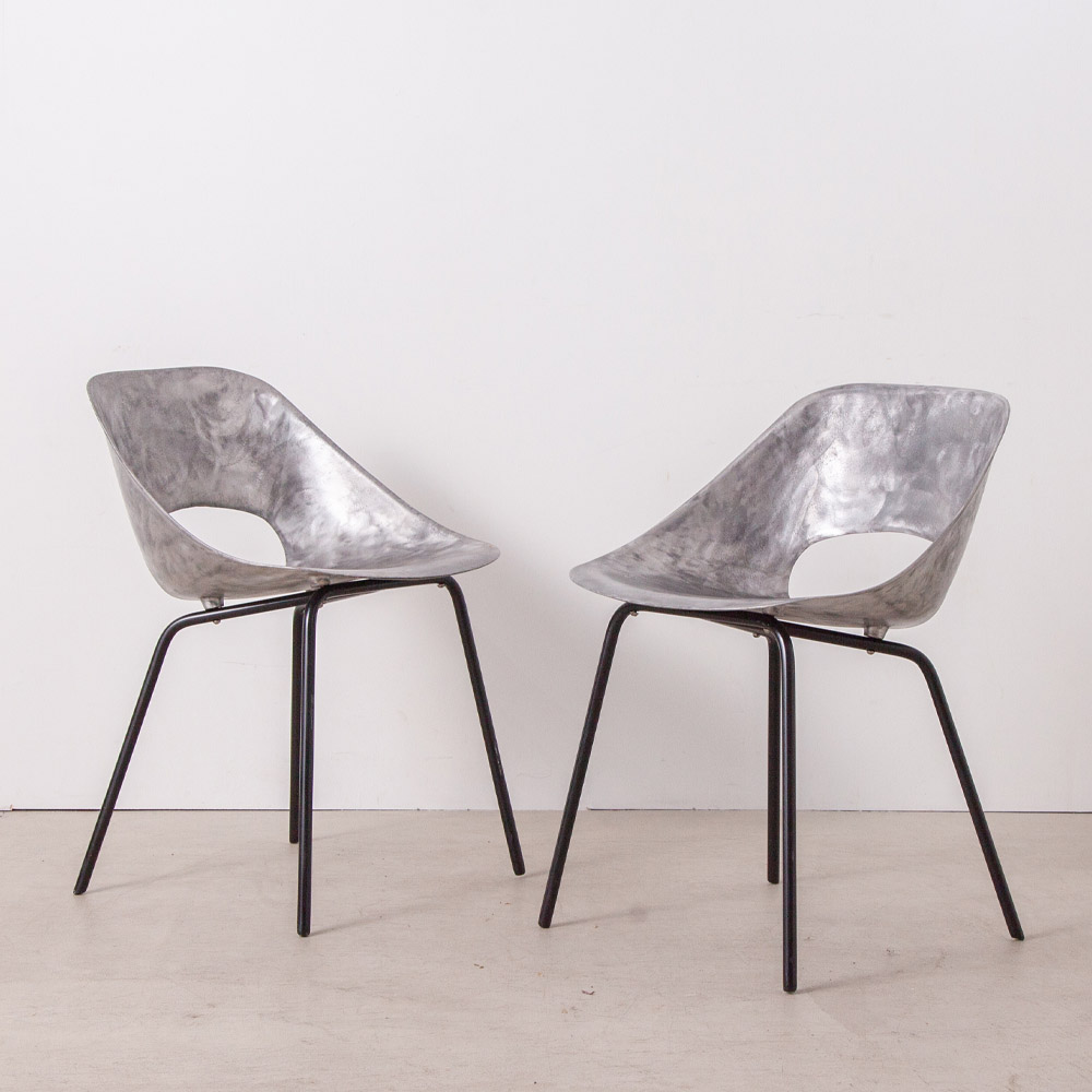 stoop | Tulip Chair for Steiner in Aluminium and Steel by Pierre 