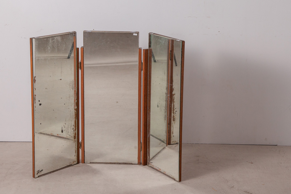 Vintage Folding Trifold Mirror