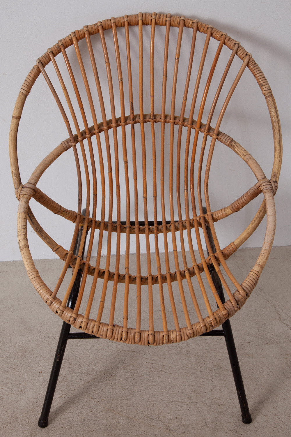 schapen Pompeii vloeistof stoop | Vintage Rattan Chair by Dirk van Sliedregt for Rohé Noordwolde