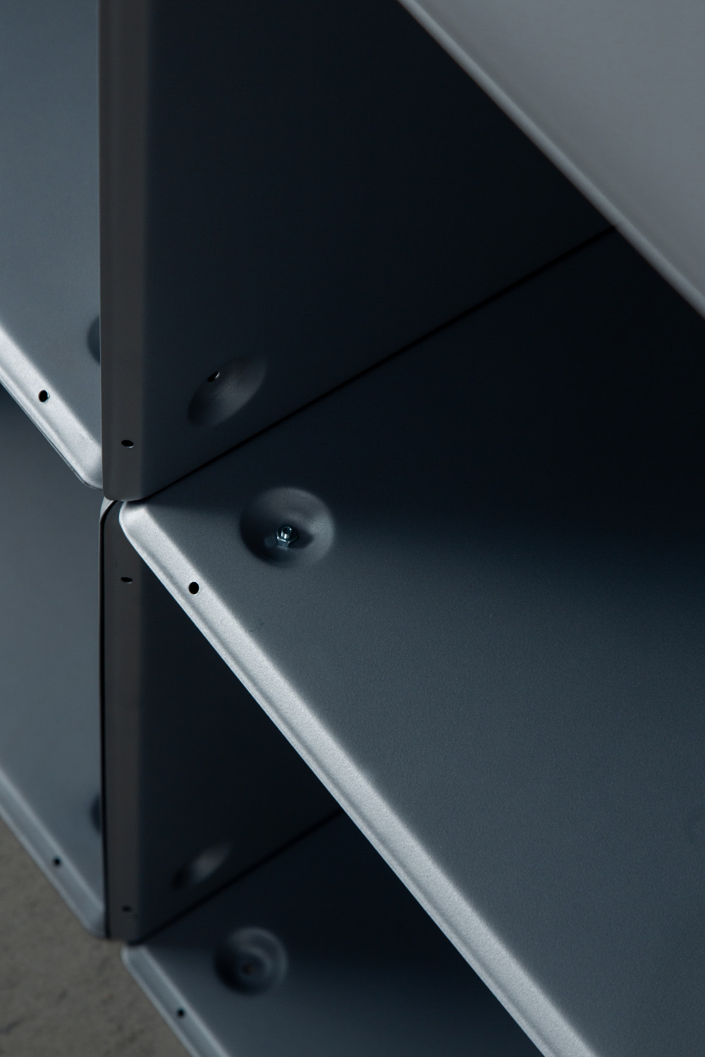 Box Storage System by Elio Martinelli for Martinelli Luce in Iron and Silver