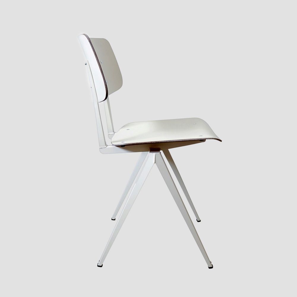 Model S.16 Chair in Ebony and Ocher Brown for GALVANITAS White