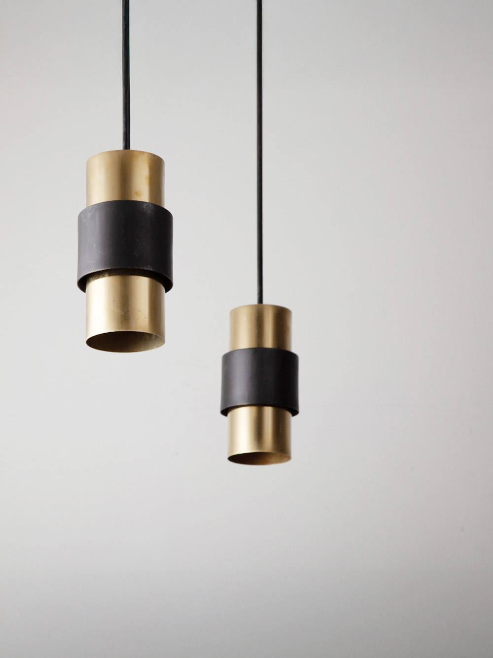 Pendant Light by Parscot in Black and Brass