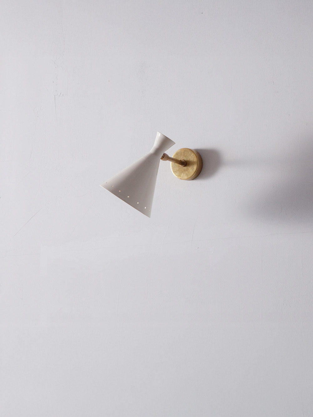 Adjustable Wall Light #01 in Brass and White
