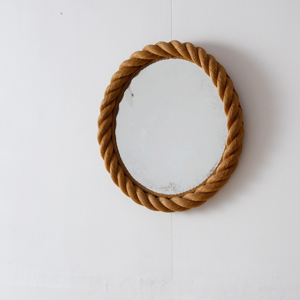 Round Mirror in Rope by Audoux & Minet