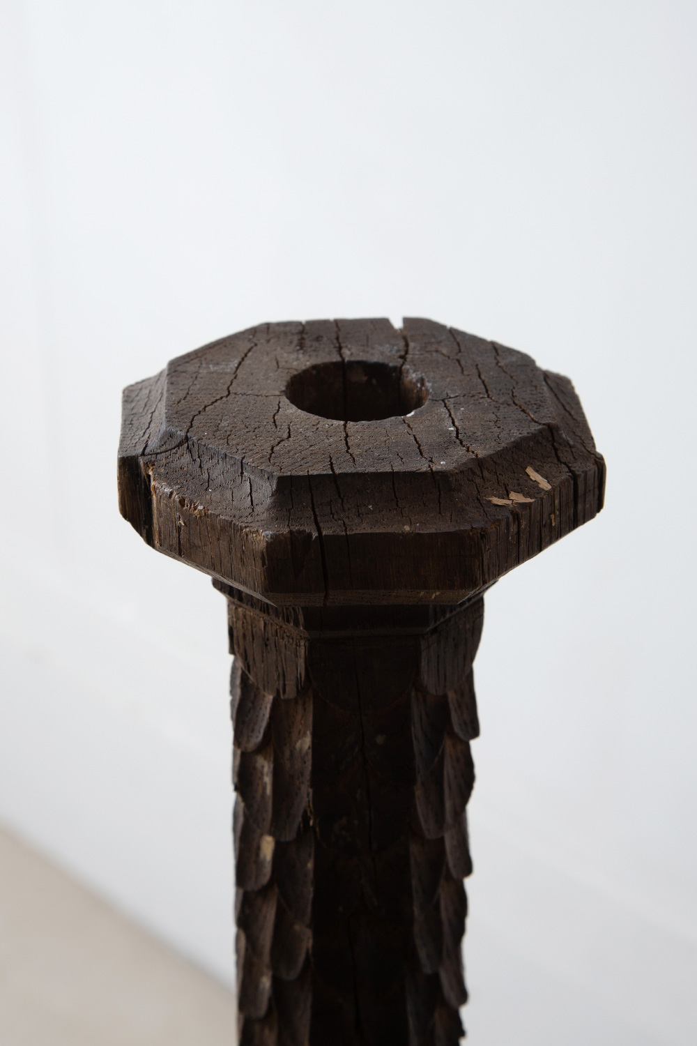 19th Century Candle Stand in Wood