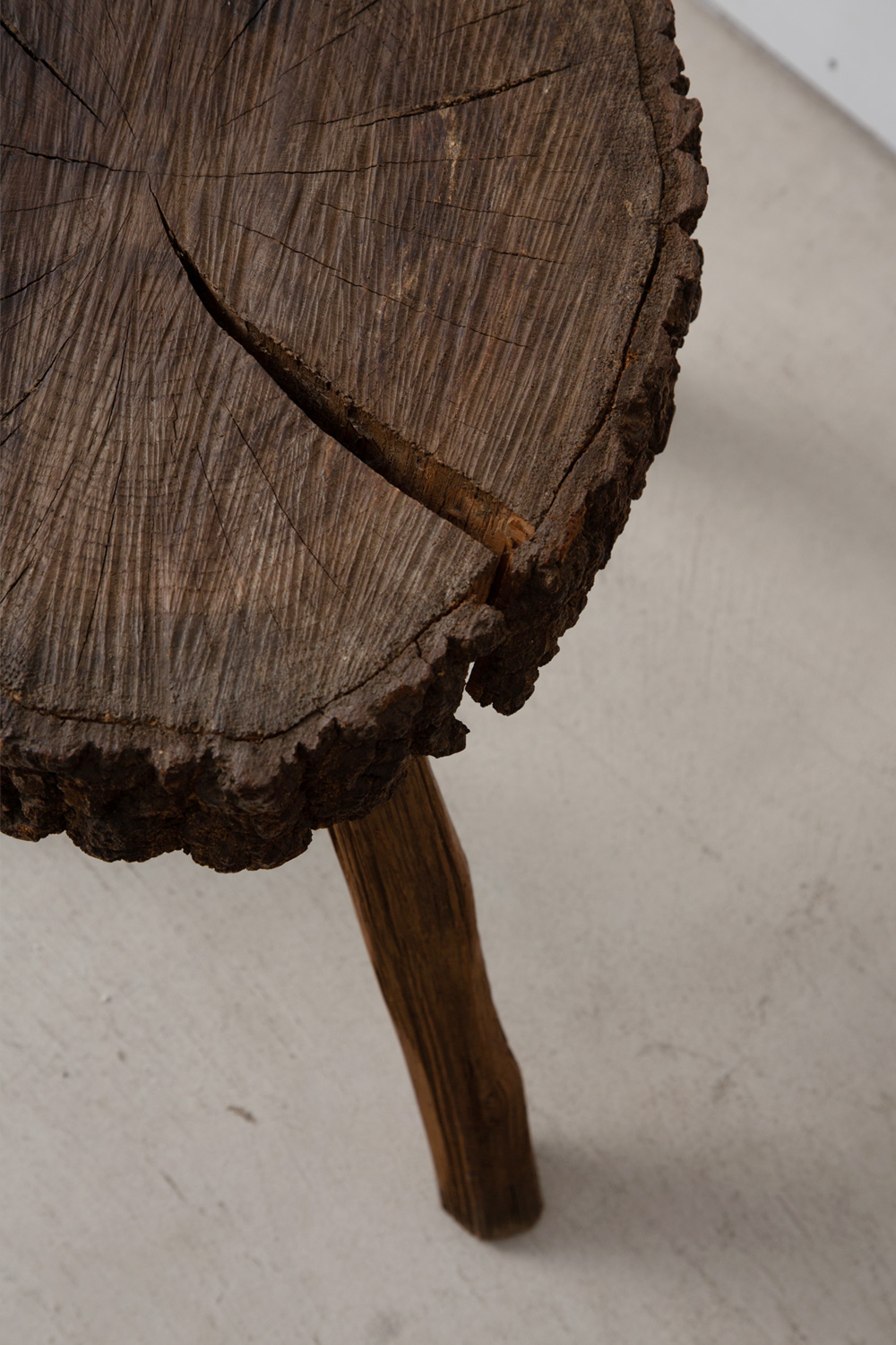 Vintage Tripod Stool #03 in Wood