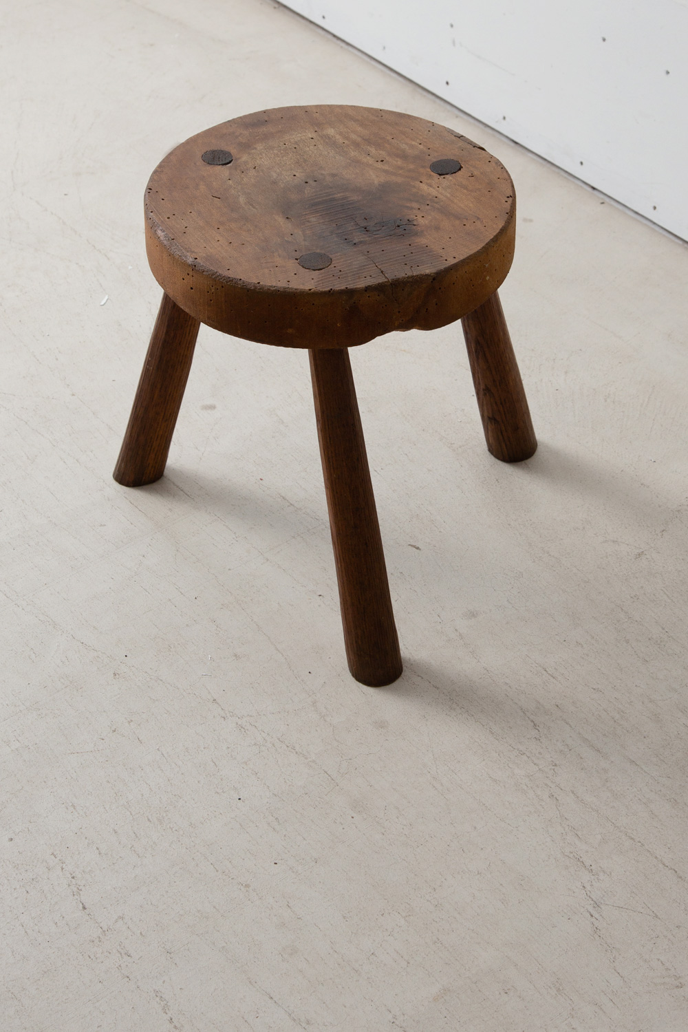 Vintage Tripod Small Stool #01 in Wood
