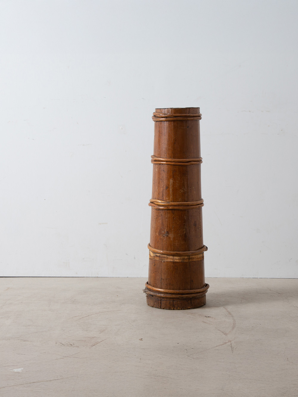 Antique Stand in Rattan and Wood