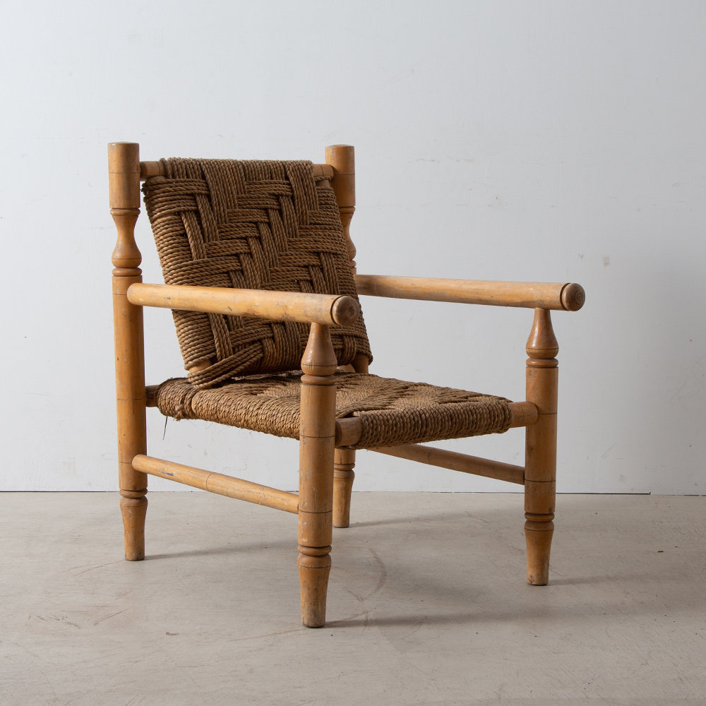 Arm Chair by Audoux & Minet in Wood & Rope