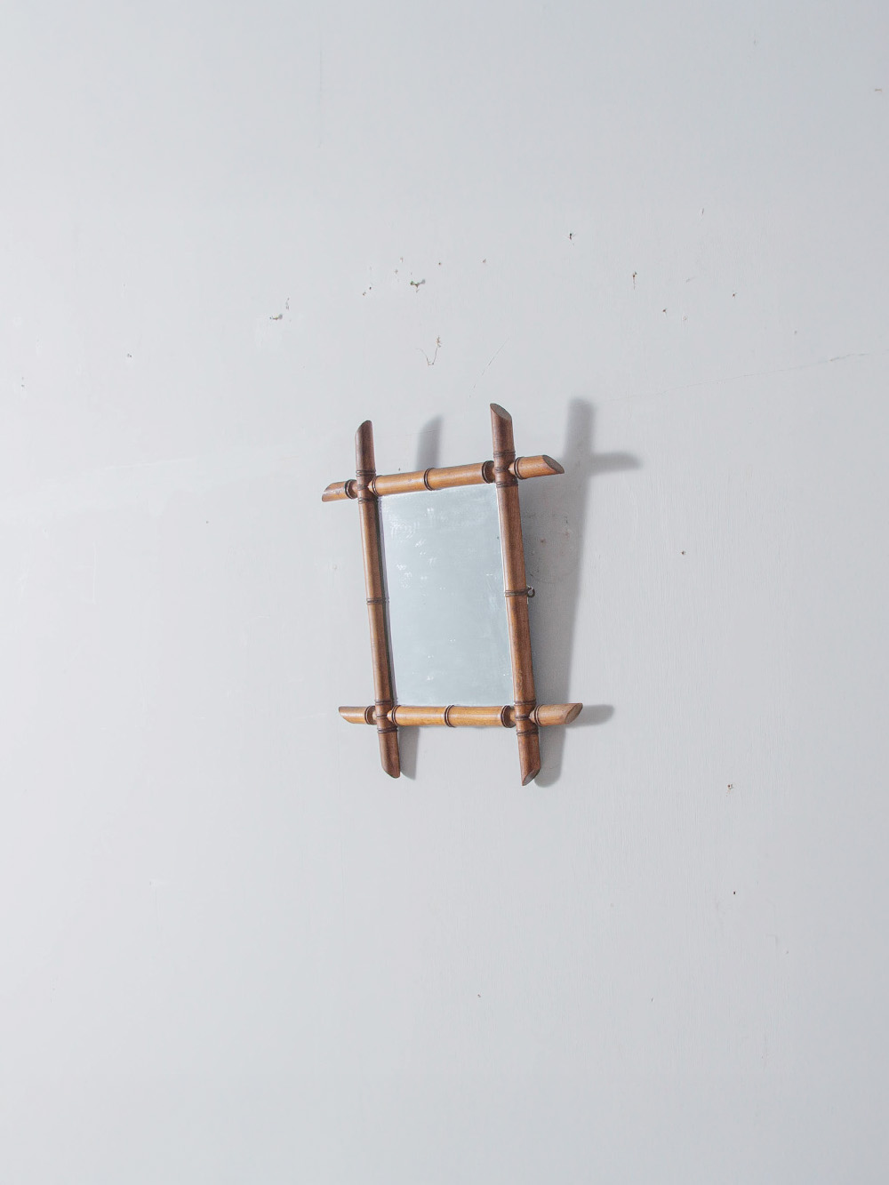 Vintage Mirror Small in Bamboo