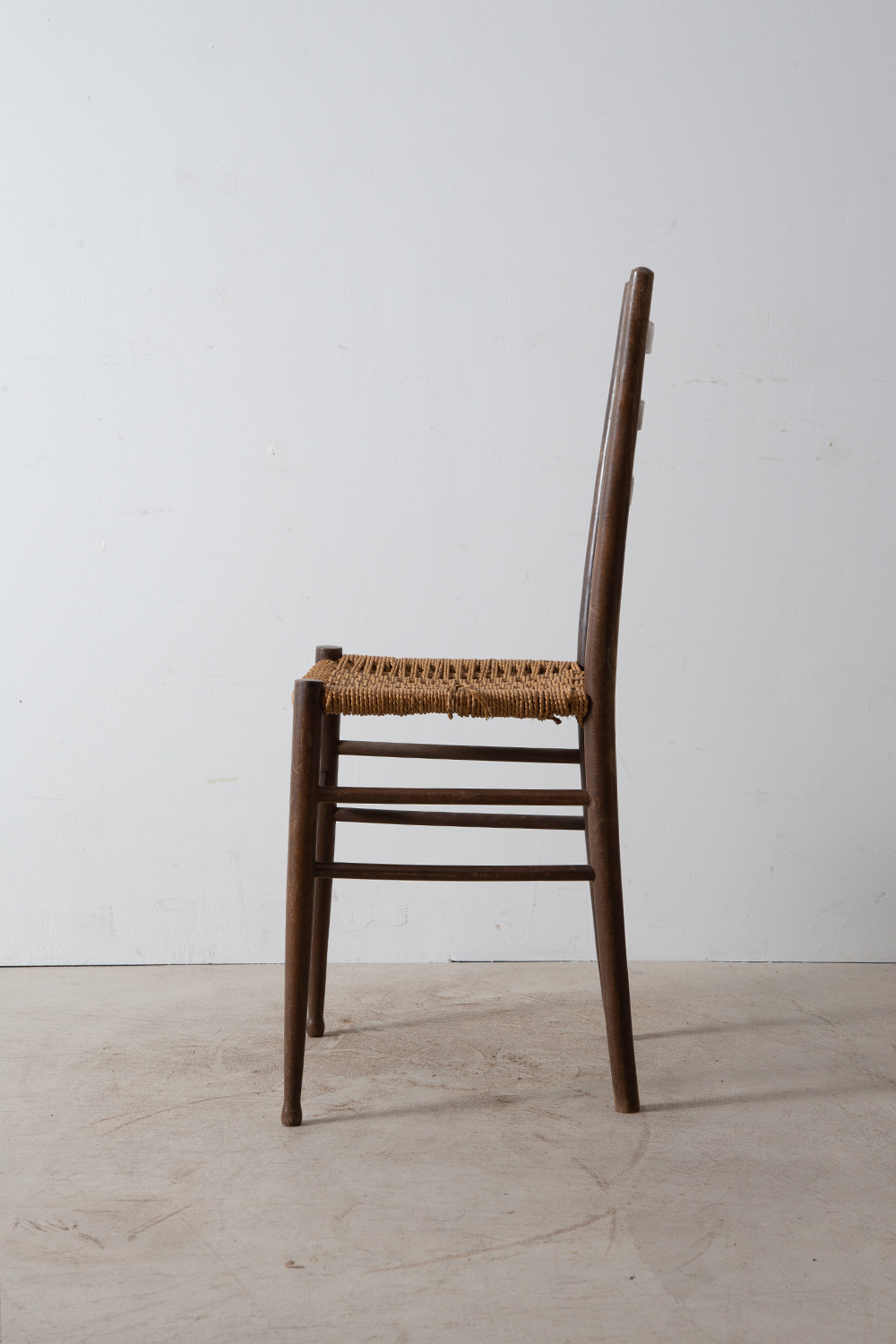 Italian Vintage Chair by Otto Gerdau in Wood and Rope