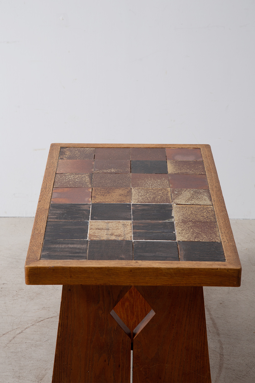 Coffee Table in Oak and Tiles by Guillerme & Chambron