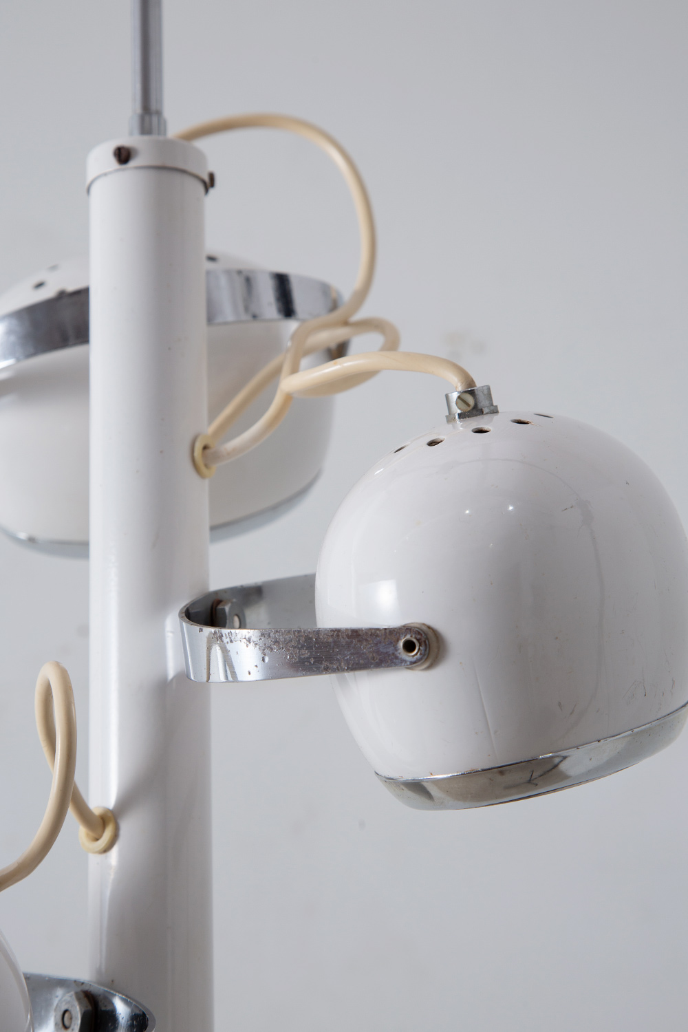 Vintage Pendant Light with 3 Scone in White