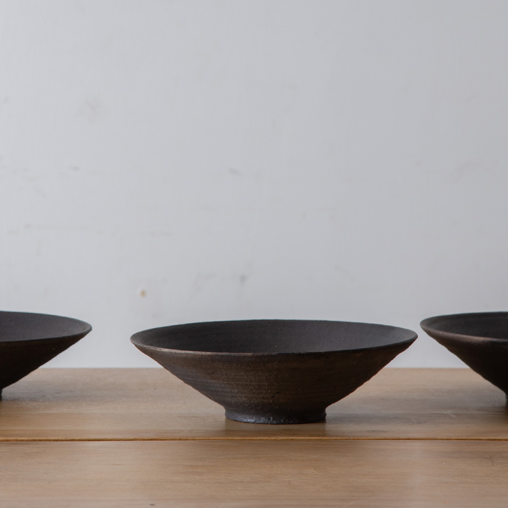 Medium “Noyaki” Bowl #003 by Taro Tanaka in Black