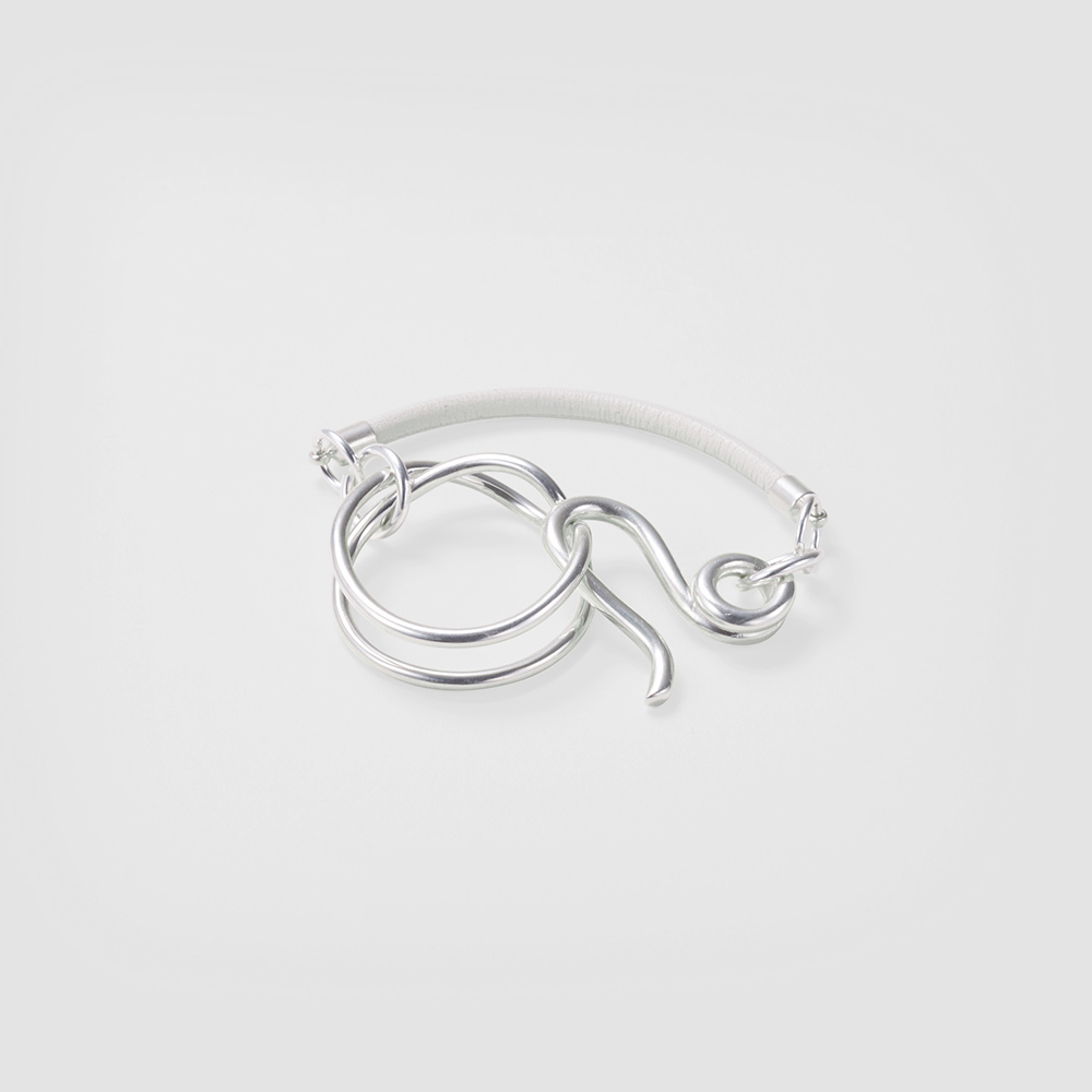Leather Circle Wave Bangle by ALT-S