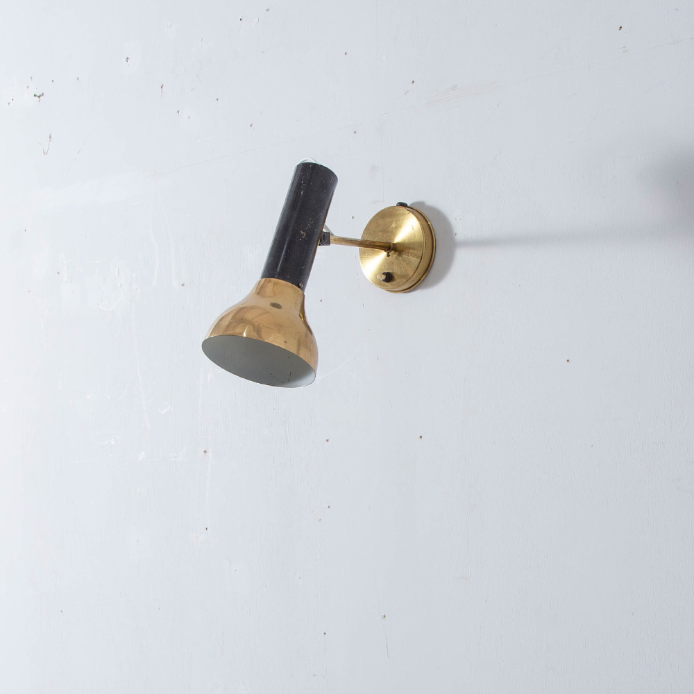 Adjustable Wall Light #02 in Brass and Black