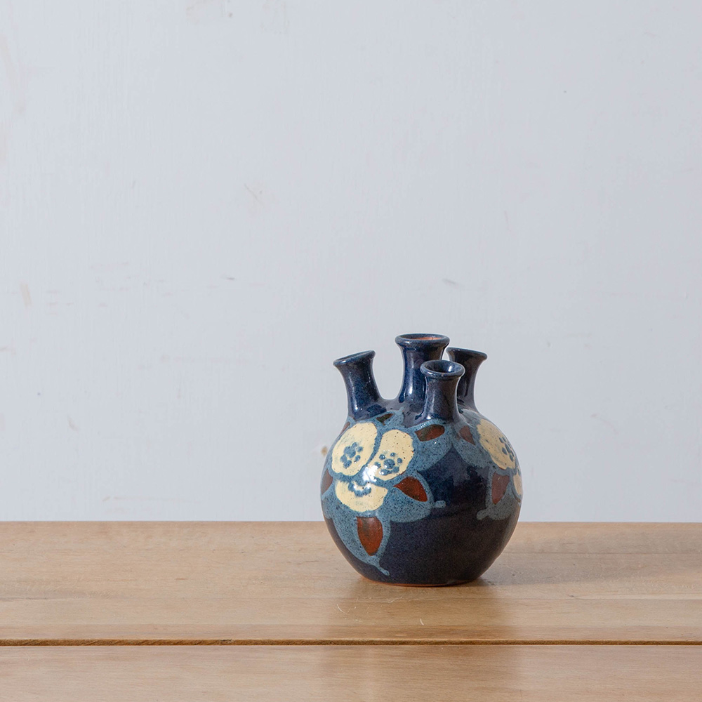 Vintage Flower Vase in Blue
