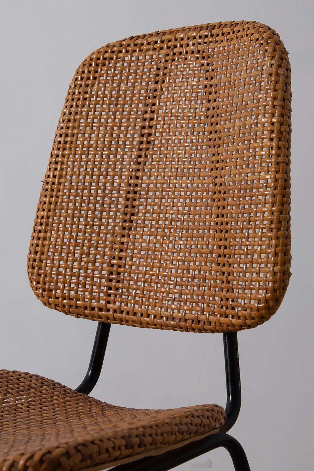 Vintage Chair in Rattan and Steel
