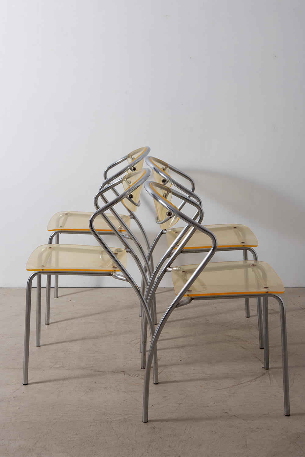 Post Modern Chair in Steel and Acrylic