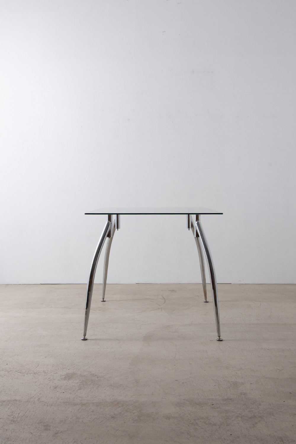 Post Modern Table in Glass and Metal