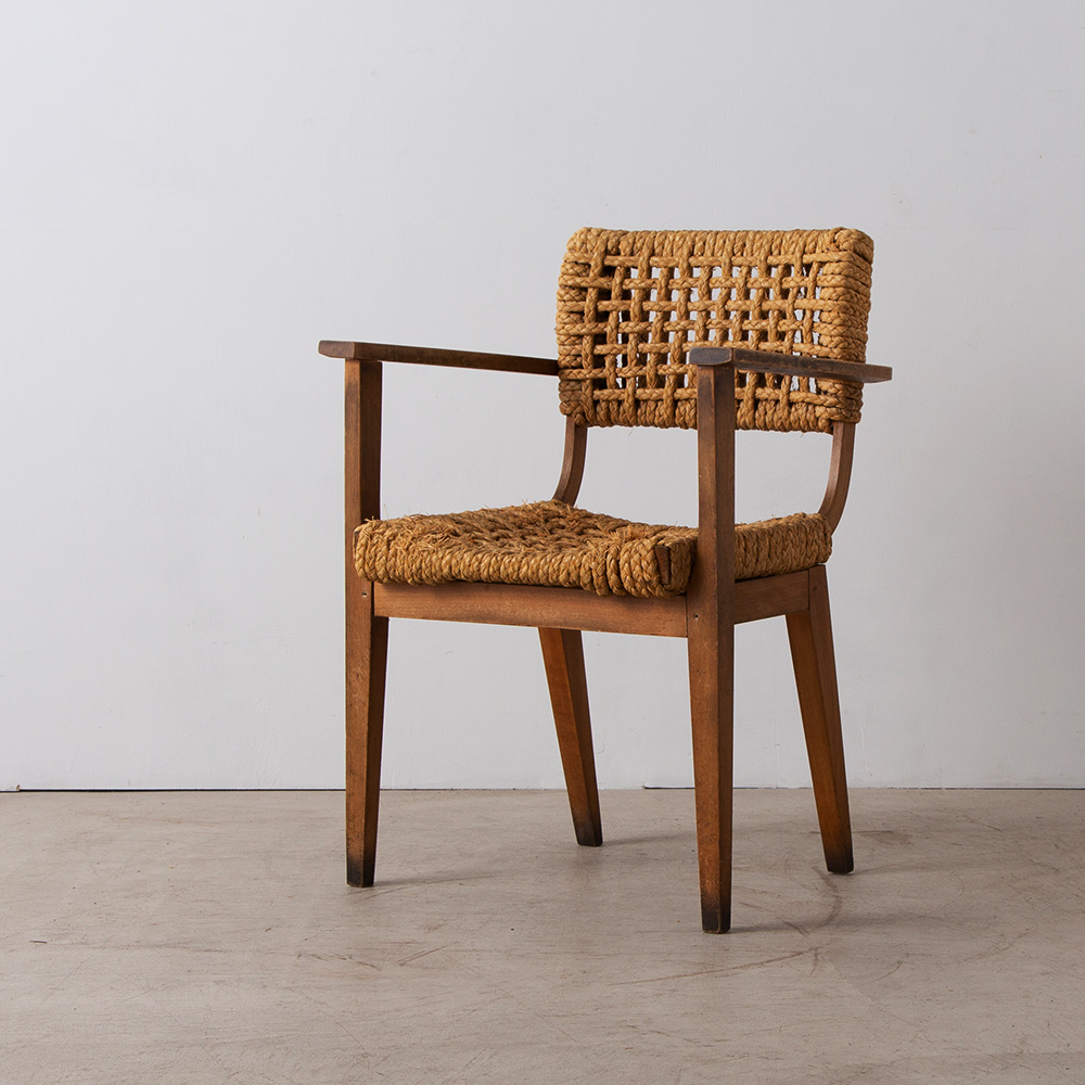 Arm Chair by Audoux & Minet for Vibo Vesoul in #002 in Beech and Rope
