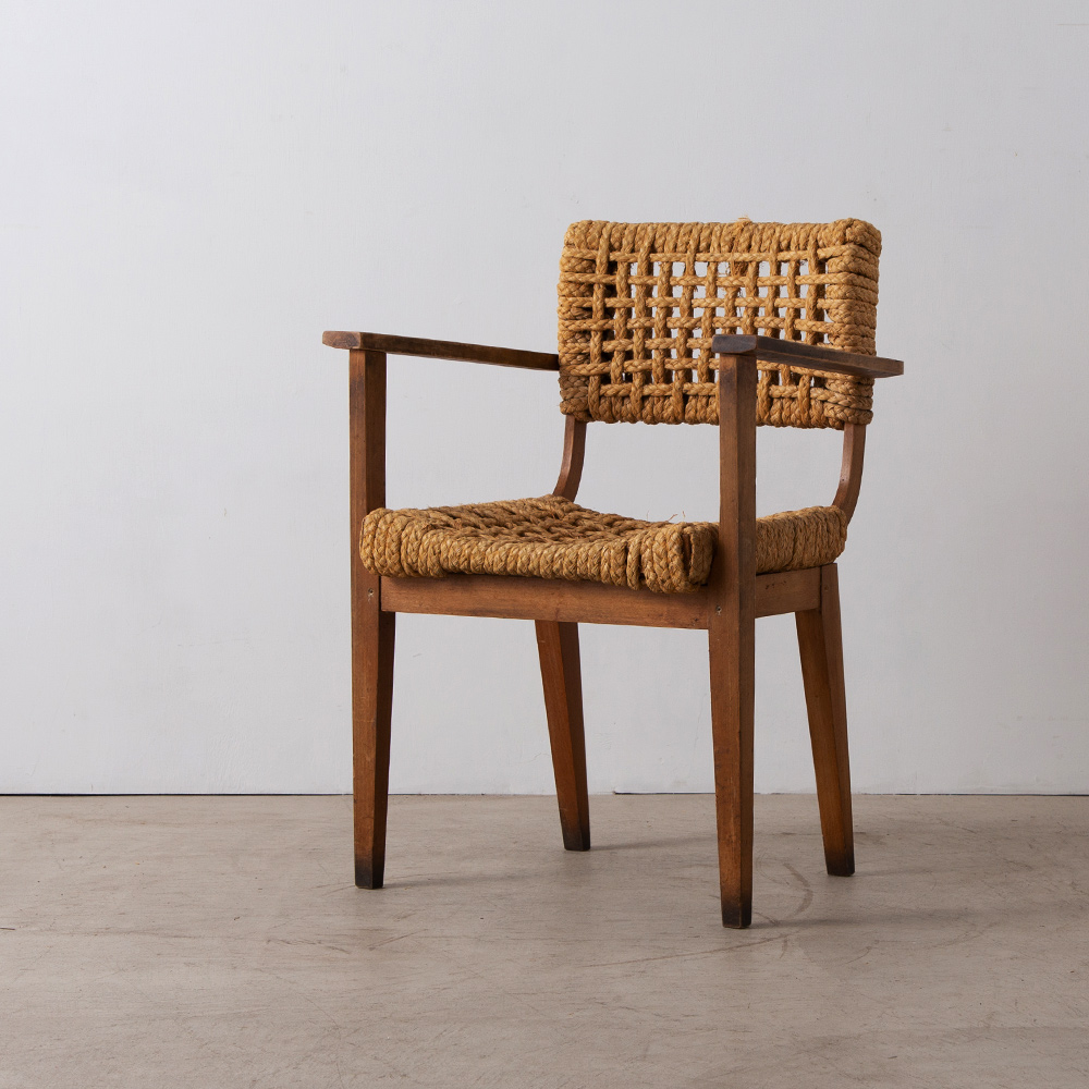 Arm Chair by Audoux & Minet for Vibo Vesoul in #002 in Beech and Rope