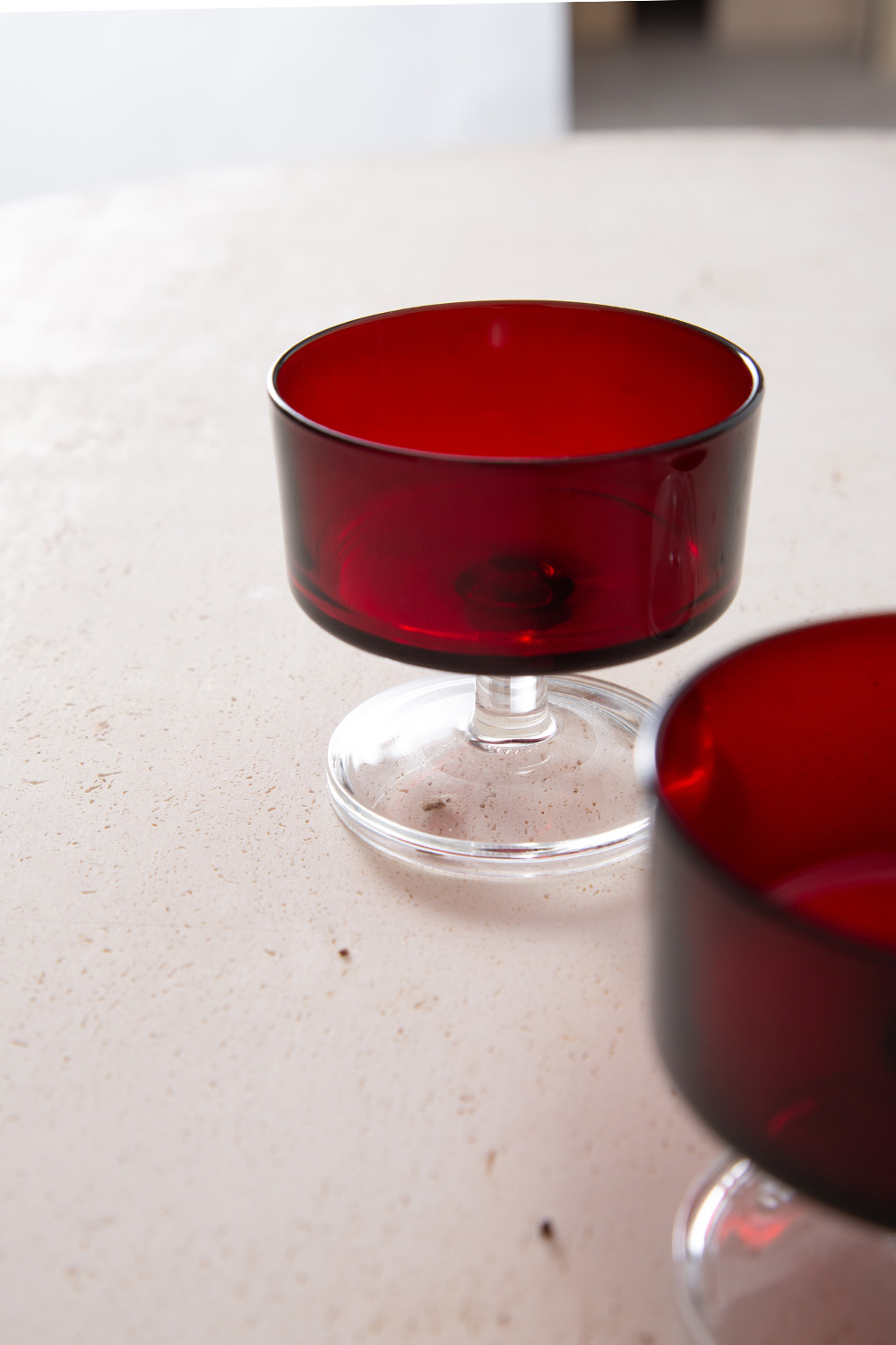 Ice Cream Glass in Red