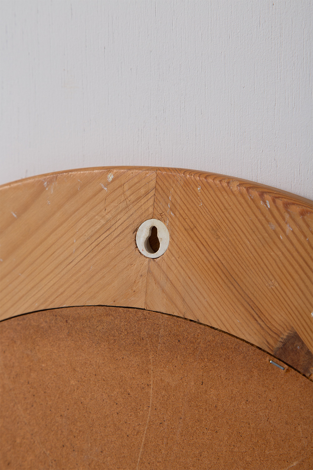 Swedish Round Wall Mirror for GLAS MASTER in Pine