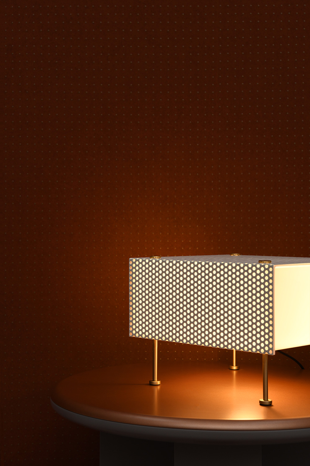 G61 Table Lamp by Pierre Guariche for Sammode Studio in Steel and Brass