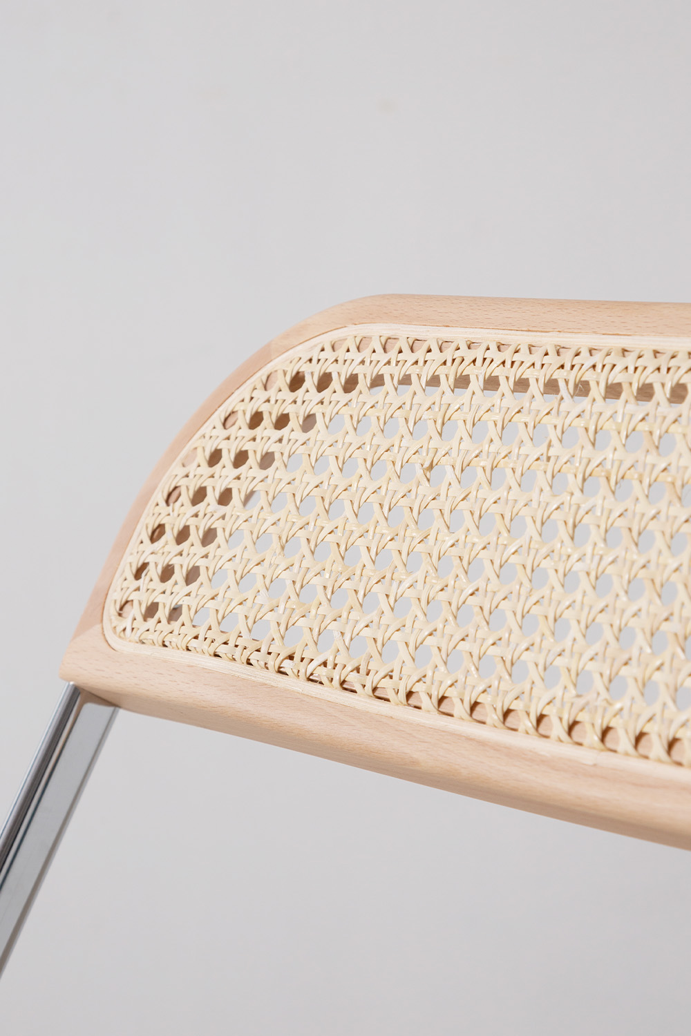 Plia Chair by Giancarlo Piretti for ANONIMA CASTELLI in Steel and Rattan
