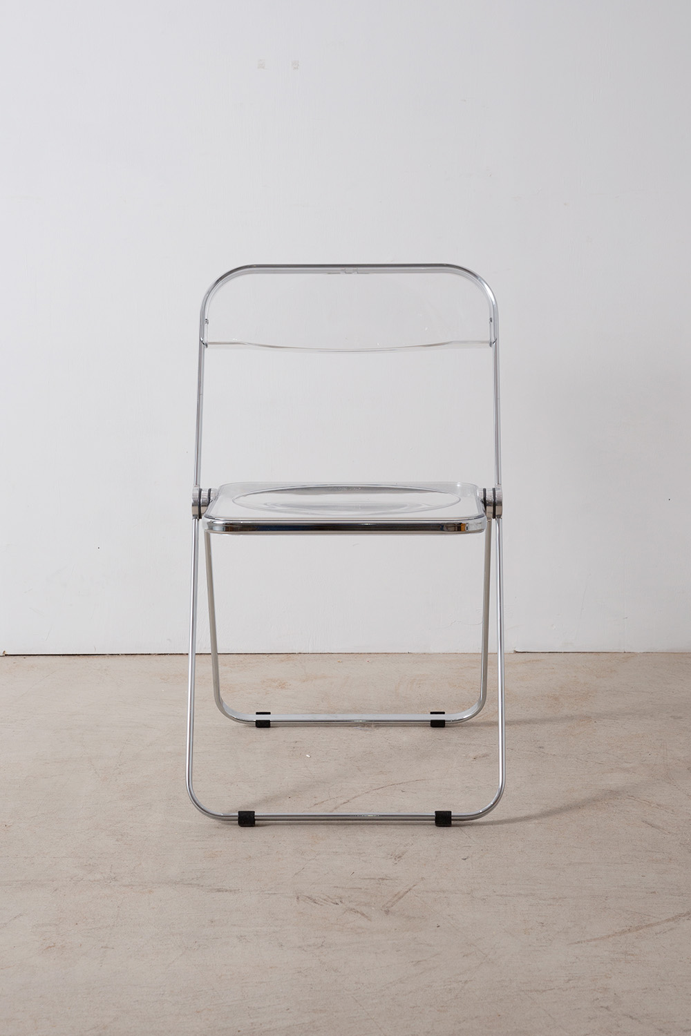Plia Chair by Giancarlo Piretti for ANONIMA CASTELLI in Steel and Clear Polycarbonate