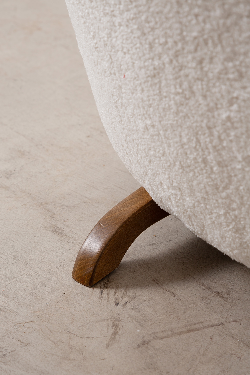 stoop | Italian Vintage Lounge Chair in Fabric and Wood