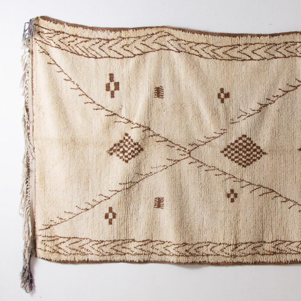 Vintage Art Rug from Beni Ouarain #021 in Wool