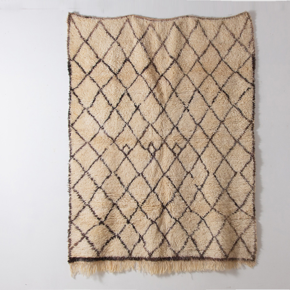 Vintage Art Rug from Beni Ouarain #013 in Wool