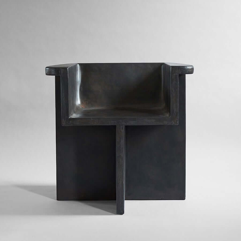 Brutus Dining Chair Coffee for 101 COPENHAGEN in Fiber concrete