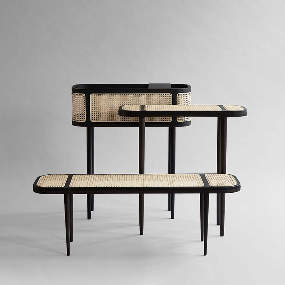 Hako Console Table Burned Black for 101 COPENHAGEN in Wood ,Bamboo and Metal