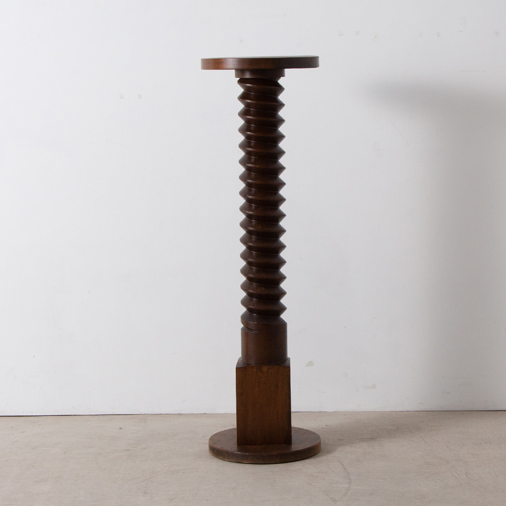 Antique Tall Screws Display Stand in Wood #002