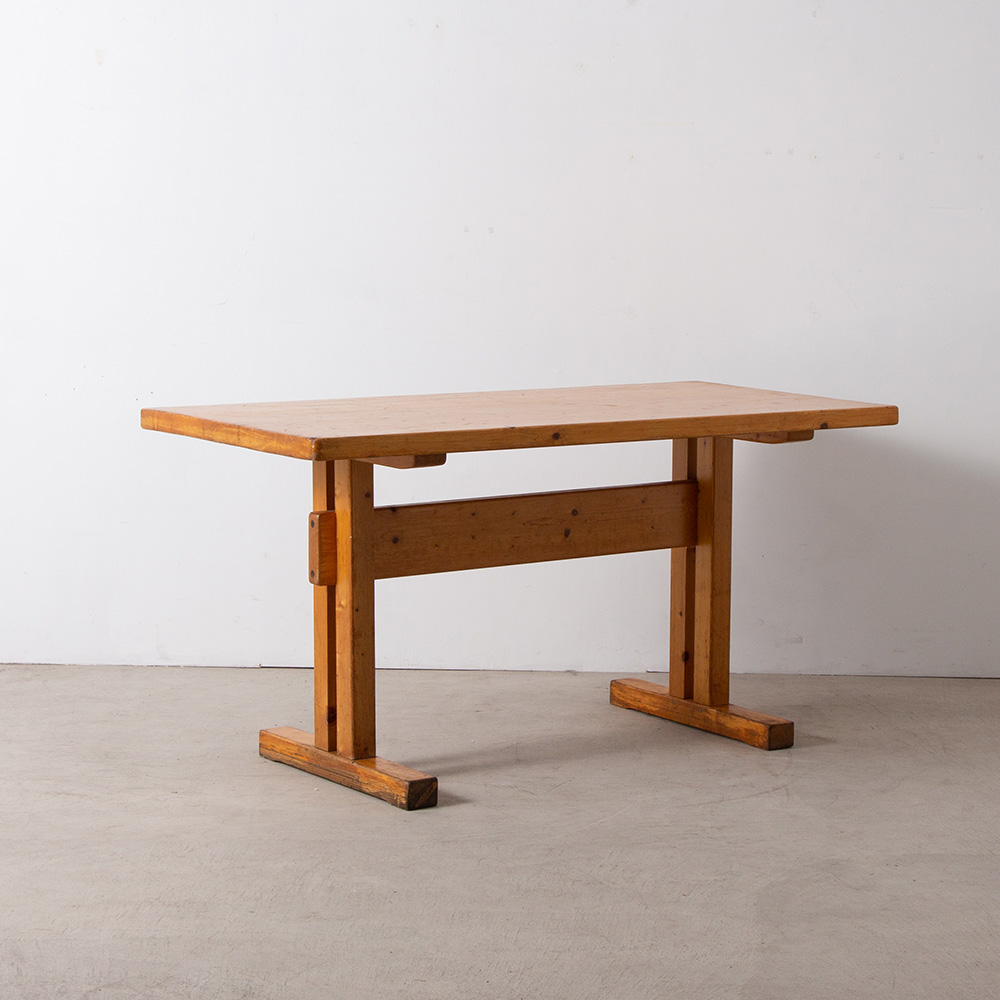 Table by Charlotte Perriand for Les Arcs from Village in Savoie in Pine