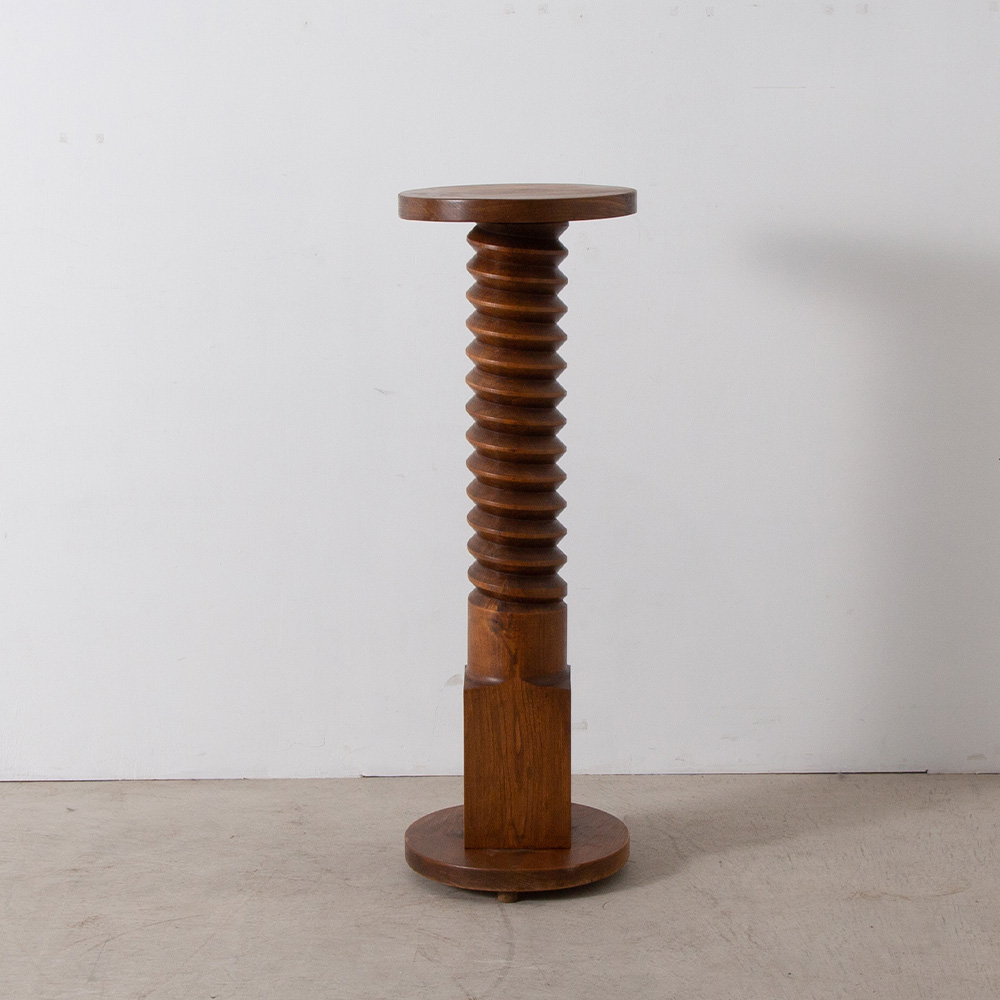 Antique Tall Screws Display Stand in Wood #003