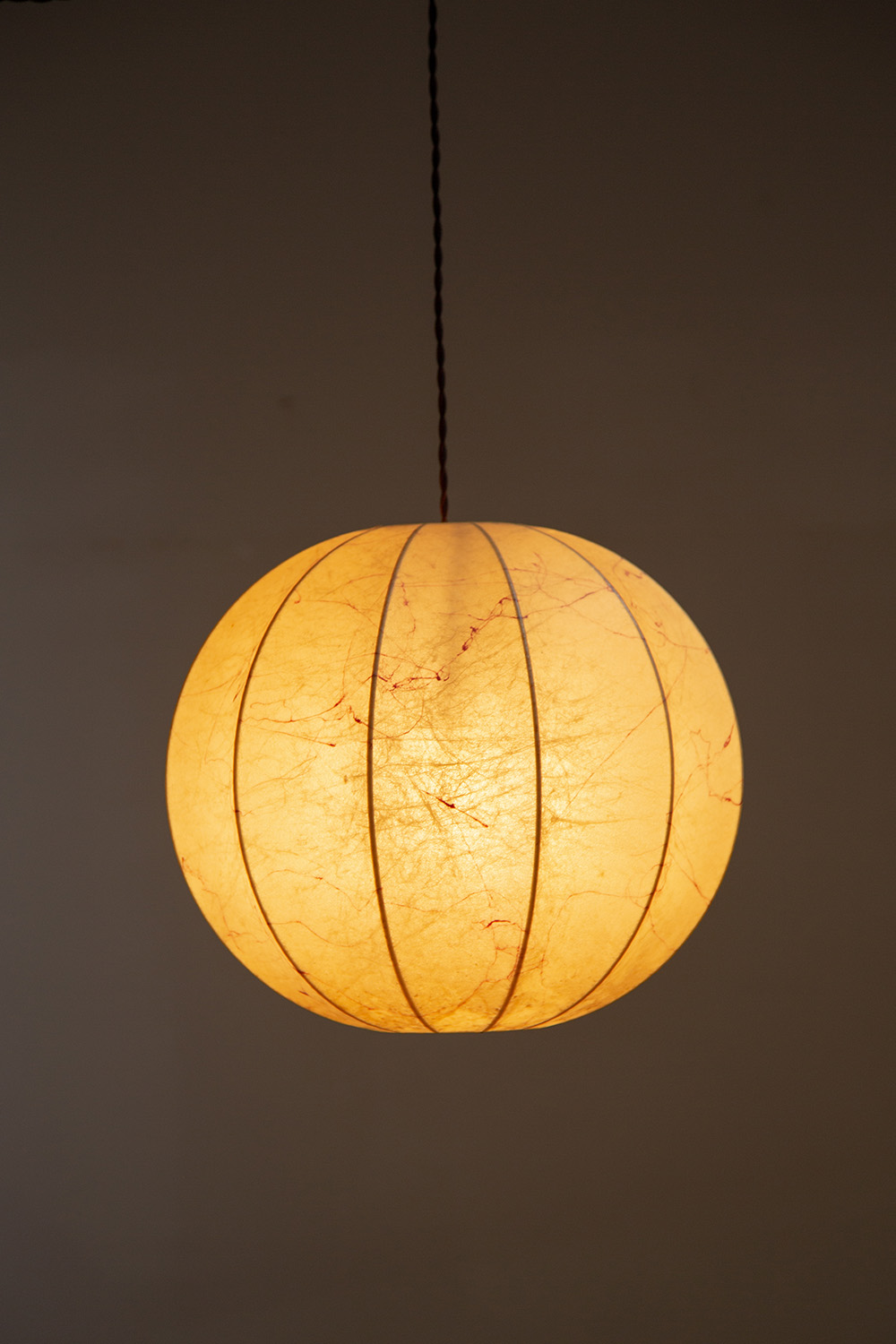 Sphere Cocoon Pendant Lamp by Friedel Wauer for Goldkant Leuchten in Resin