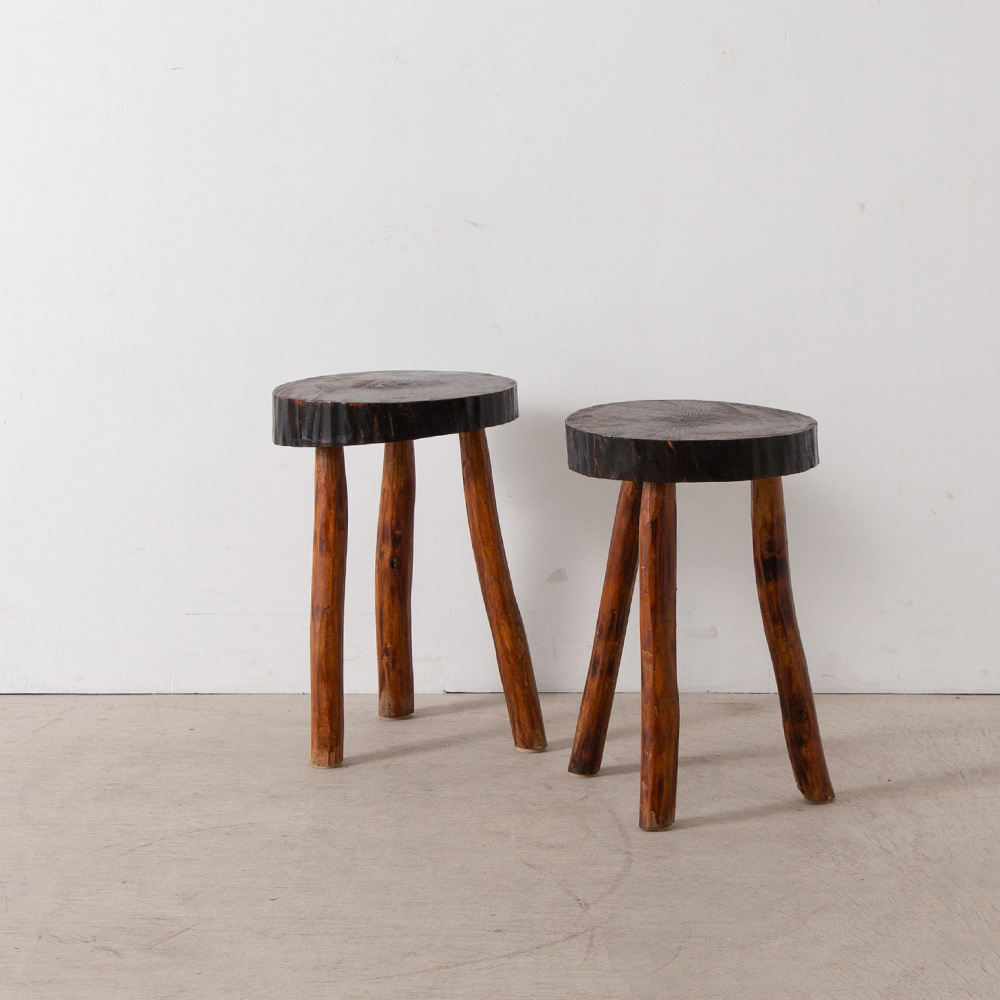 Tripod Stool Made of Solid Wood #001
France , 1960s
