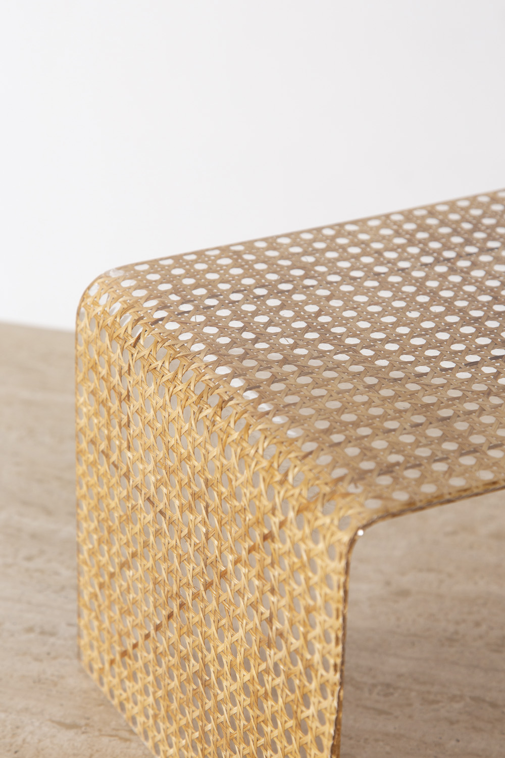 Nest Small Table for Christian Dior in Brass , Rattan and Acrylic