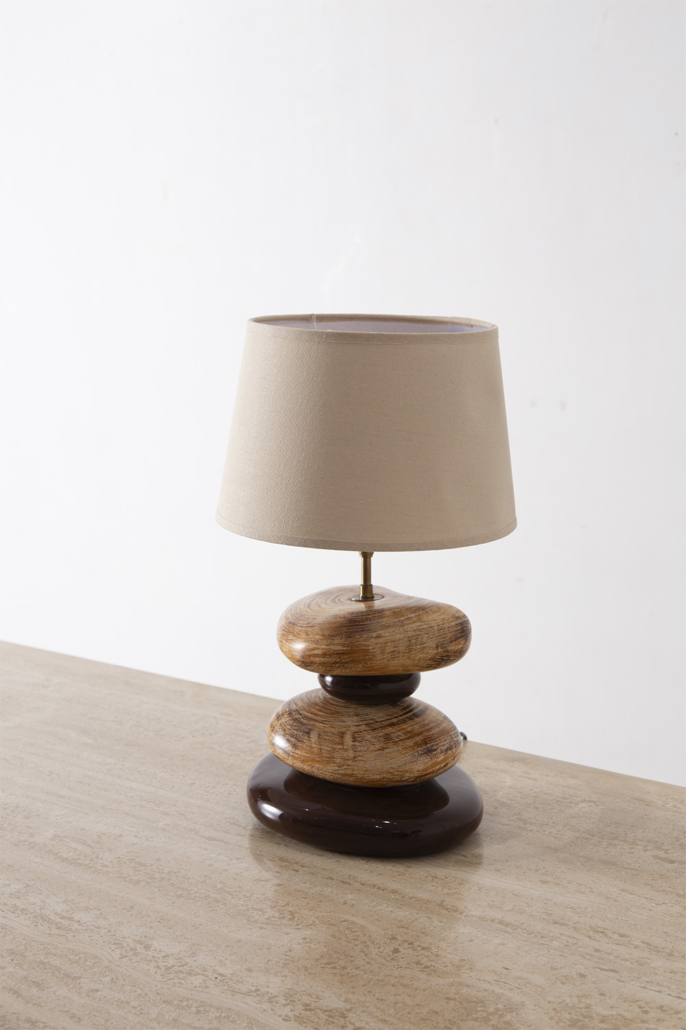 Stone Shape Vintage Desk Lamp by Francois Châtain in Ceramic