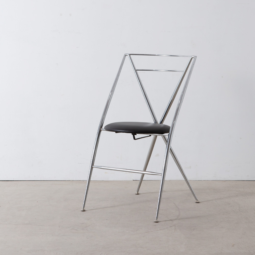 “CINDERELLA” Folding Chair by Agnès & Hiroyuki Yamakado for YAMAKADO in Black